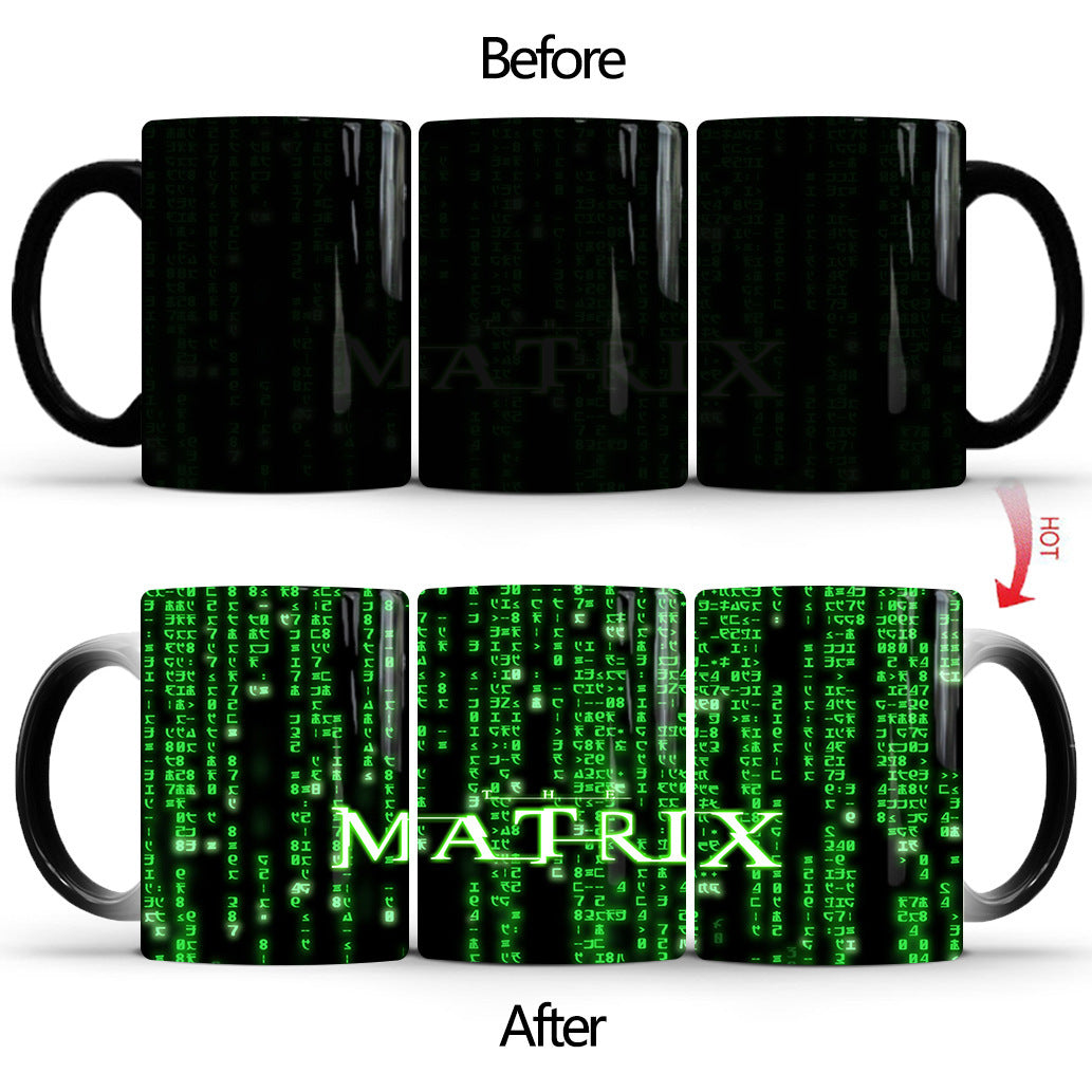 The Matrix Mug Color Change Heat Sensitive Ceramic Coffee Mug