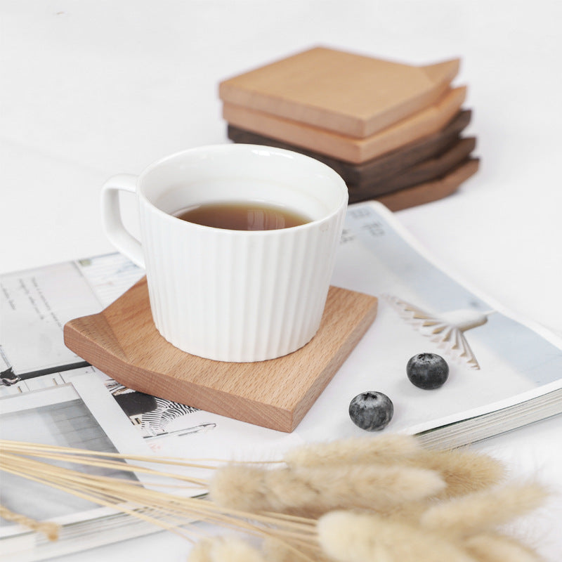 Black Walnut Corrugated Coasters Made Of Solid Wood And Ironed Wood