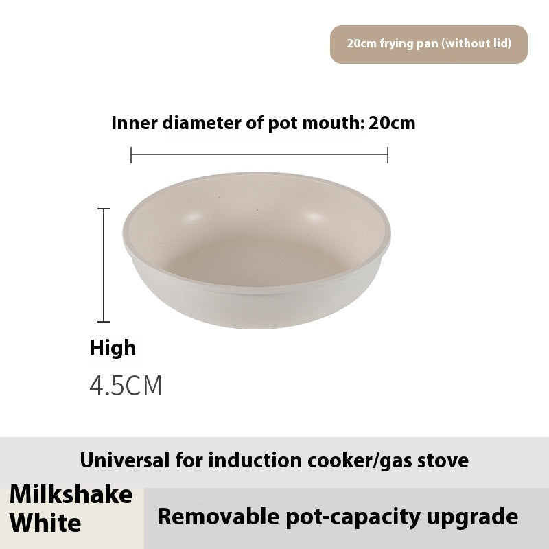 Removable Non-stick Cookware Suit Medical Stone Pan Milk Pot