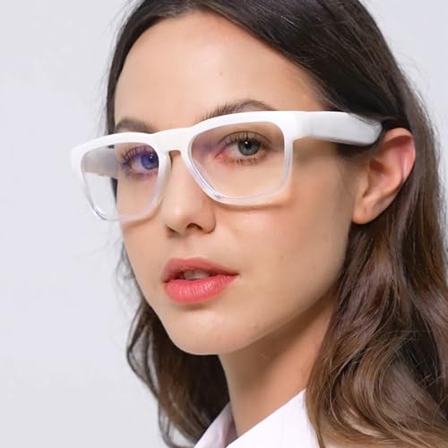 OhO Smart Glasses,Safety Glasses with Bluetooth Speaker,Indoor/Outdoor UV Protection and Voice Control,Unisex(Blue Light Lens)