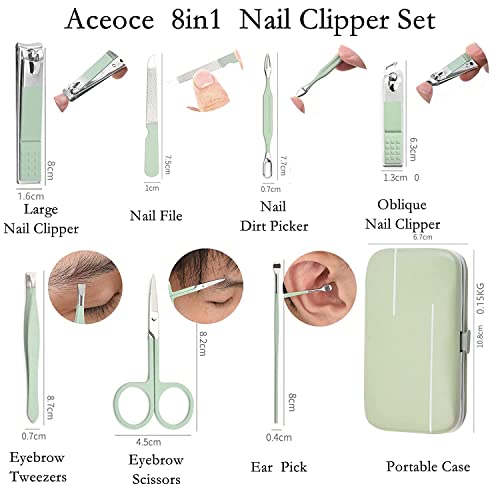 Manicure set Men Personal Care Tools Accessories Finger and Toe Nail Clippers Kit Professional Manicure Pedicure Kit With Travel Case Nail Grooming Kit Present for Men Husband Boyfriend Parent