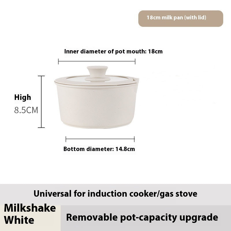 Removable Non-stick Cookware Suit Medical Stone Pan Milk Pot