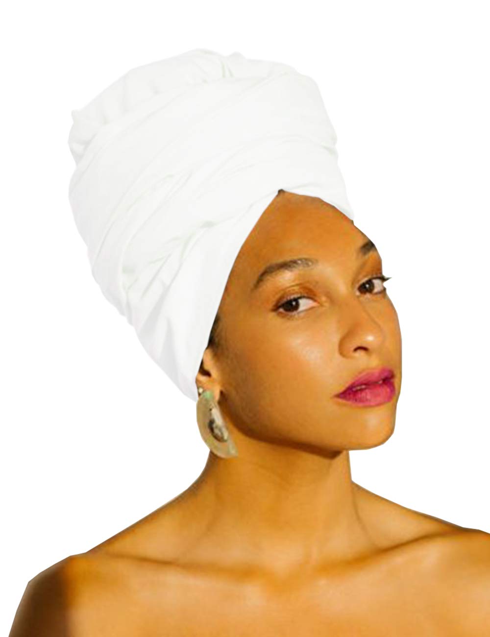 Harewom Head Wraps for Black Women Stretch Head Scarf Long African Hair Wraps Turban Headwraps Jersey Headbands