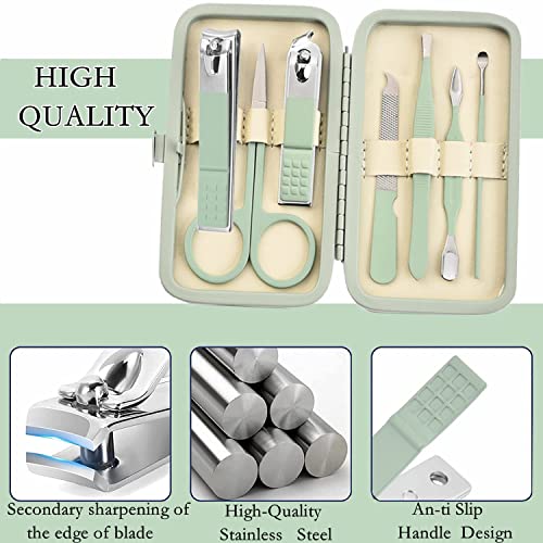 Manicure set Men Personal Care Tools Accessories Finger and Toe Nail Clippers Kit Professional Manicure Pedicure Kit With Travel Case Nail Grooming Kit Present for Men Husband Boyfriend Parent