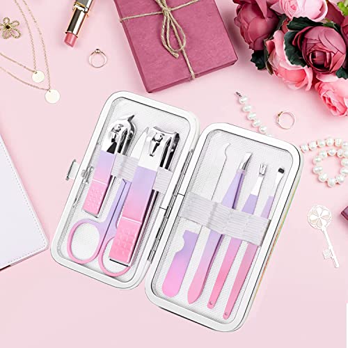 Manicure set Men Personal Care Tools Accessories Finger and Toe Nail Clippers Kit Professional Manicure Pedicure Kit With Travel Case Nail Grooming Kit Present for Men Husband Boyfriend Parent