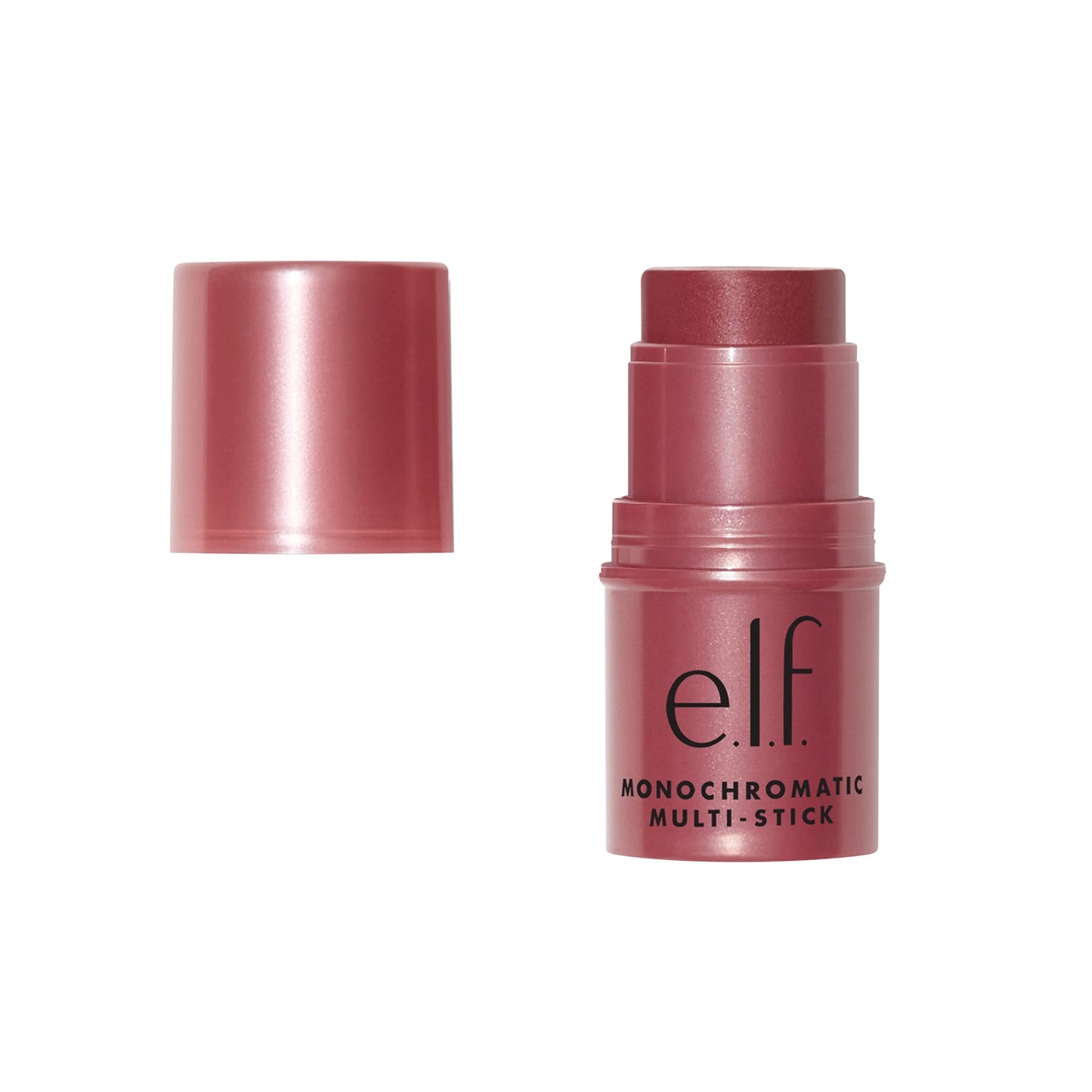 e.l.f. Monochromatic Multi Stick, Travel-Sized Luxuriously Creamy & Blendable Color For Eyes, Lips & Cheeks, Vegan & Cruelty-Free, Glimmering Guava, 0.17 Oz