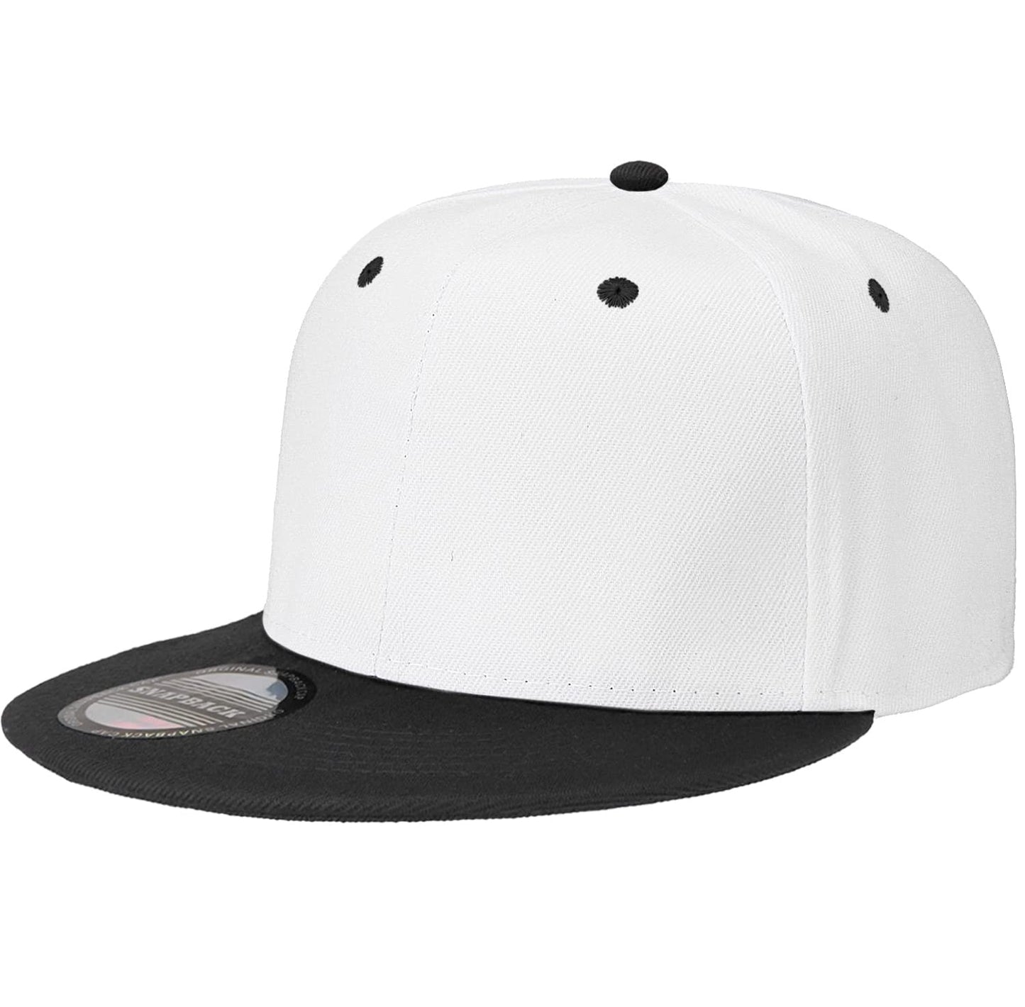 Classic Snapback Hat Cap Hip Hop Style Flat Bill Blank Solid Color Adjustable Size