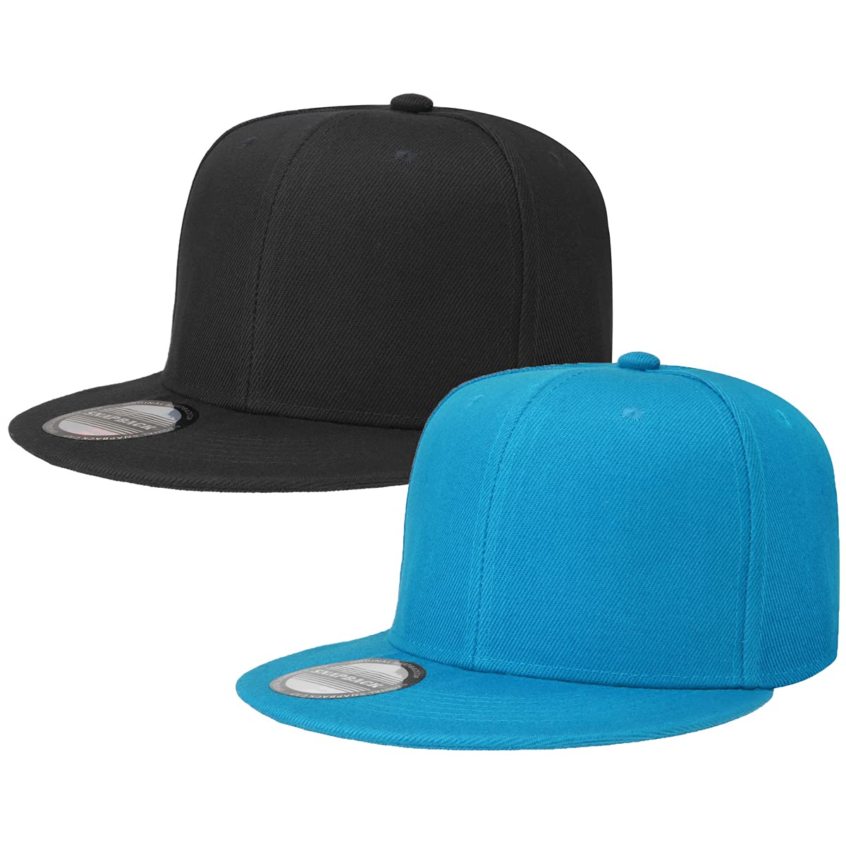 Classic Snapback Hat Cap Hip Hop Style Flat Bill Blank Solid Color Adjustable Size