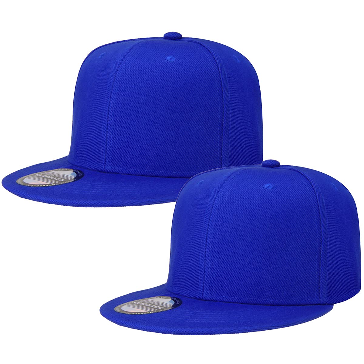 Classic Snapback Hat Cap Hip Hop Style Flat Bill Blank Solid Color Adjustable Size