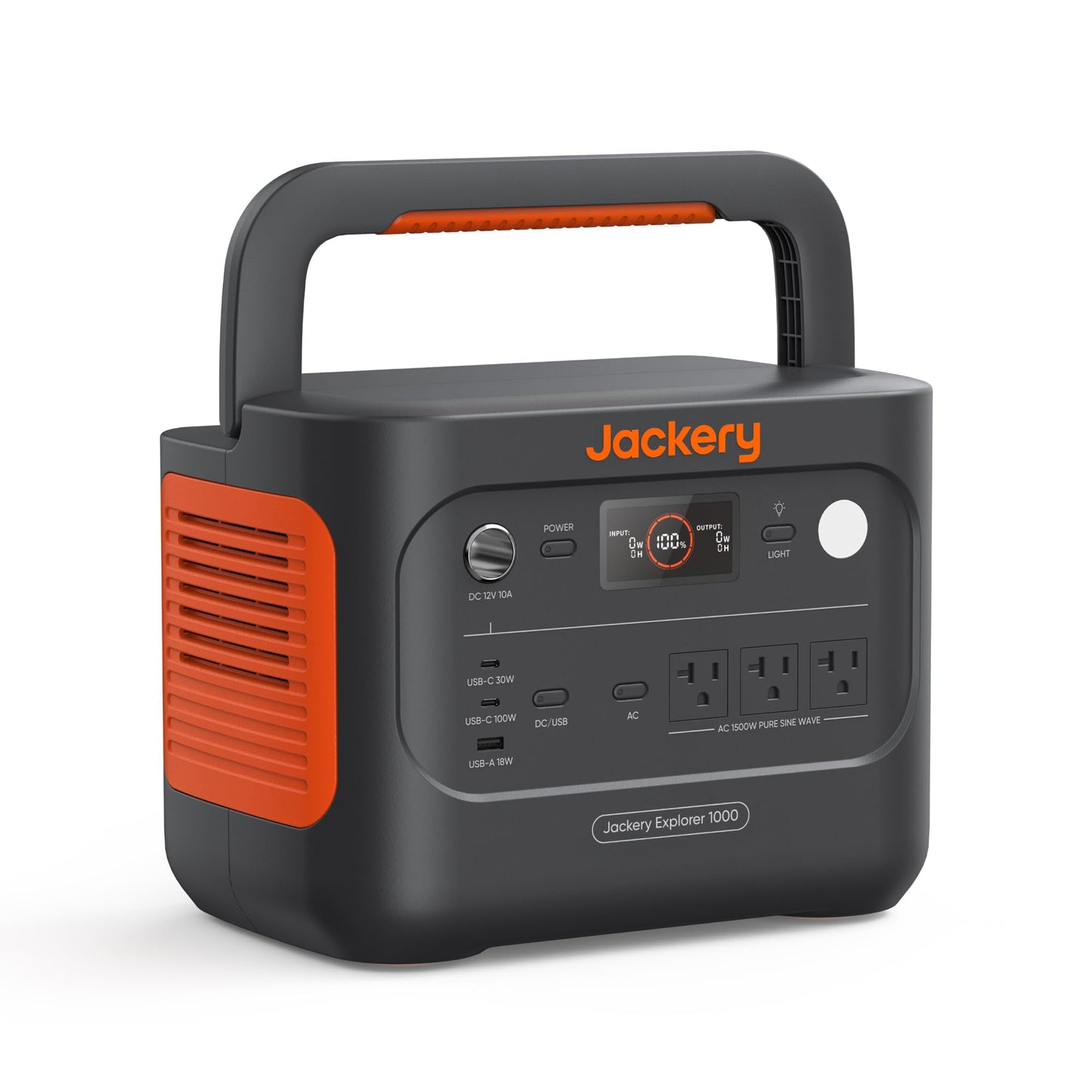 Jackery Explorer 1000 v2 Portable Power Station,1070Wh LiFePO4 Battery,1500W AC/100W USB-C Output, 1 Hr Fast Charge, Solar Generator for Outdoor Camping,Emergency, RV, Off-Grid Living