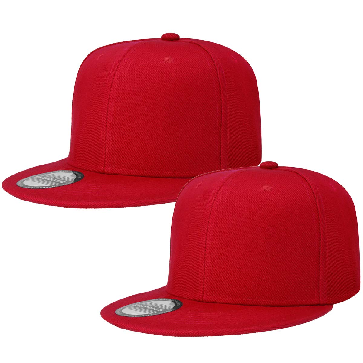 Classic Snapback Hat Cap Hip Hop Style Flat Bill Blank Solid Color Adjustable Size