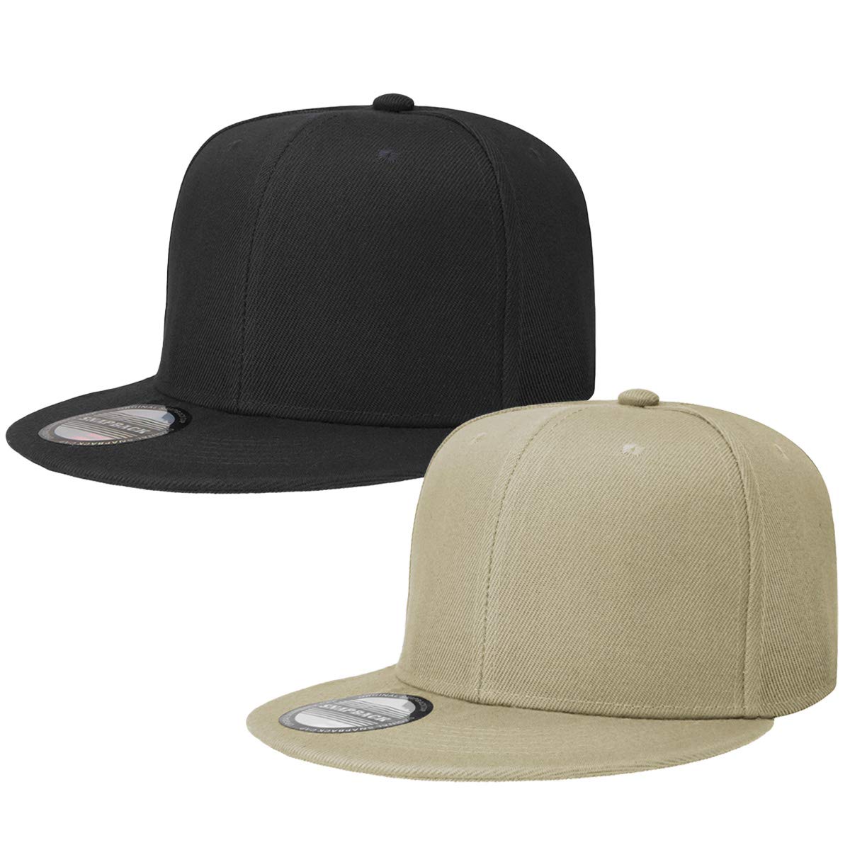 Classic Snapback Hat Cap Hip Hop Style Flat Bill Blank Solid Color Adjustable Size