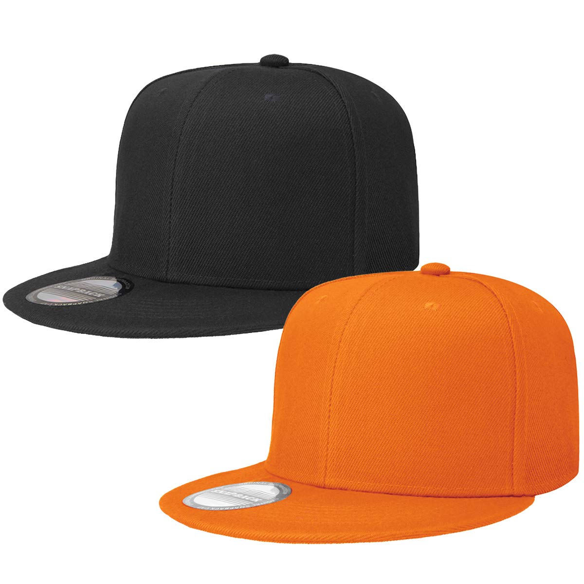 Classic Snapback Hat Cap Hip Hop Style Flat Bill Blank Solid Color Adjustable Size