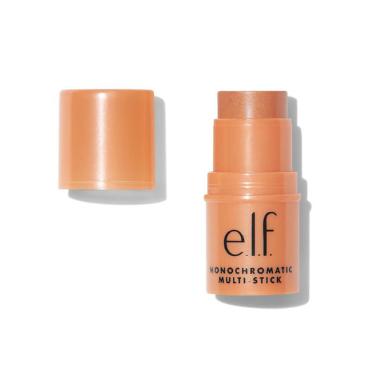 e.l.f. Monochromatic Multi Stick, Travel-Sized Luxuriously Creamy & Blendable Color For Eyes, Lips & Cheeks, Vegan & Cruelty-Free, Glimmering Guava, 0.17 Oz