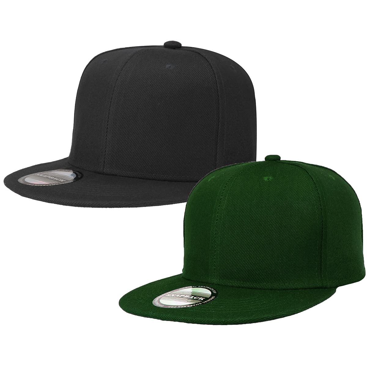 Classic Snapback Hat Cap Hip Hop Style Flat Bill Blank Solid Color Adjustable Size