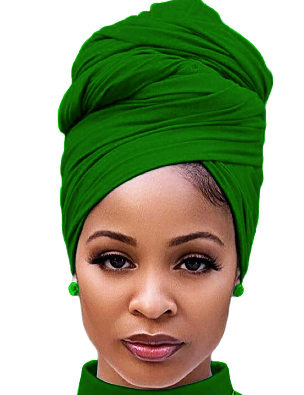 Harewom Head Wraps for Black Women Stretch Head Scarf Long African Hair Wraps Turban Headwraps Jersey Headbands