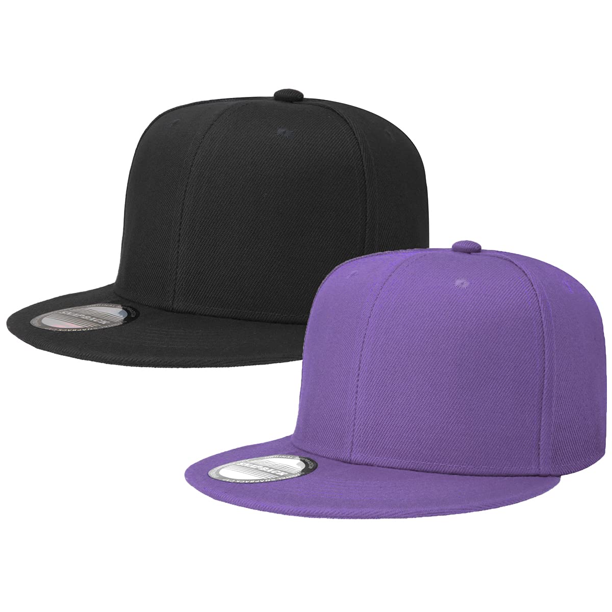 Classic Snapback Hat Cap Hip Hop Style Flat Bill Blank Solid Color Adjustable Size