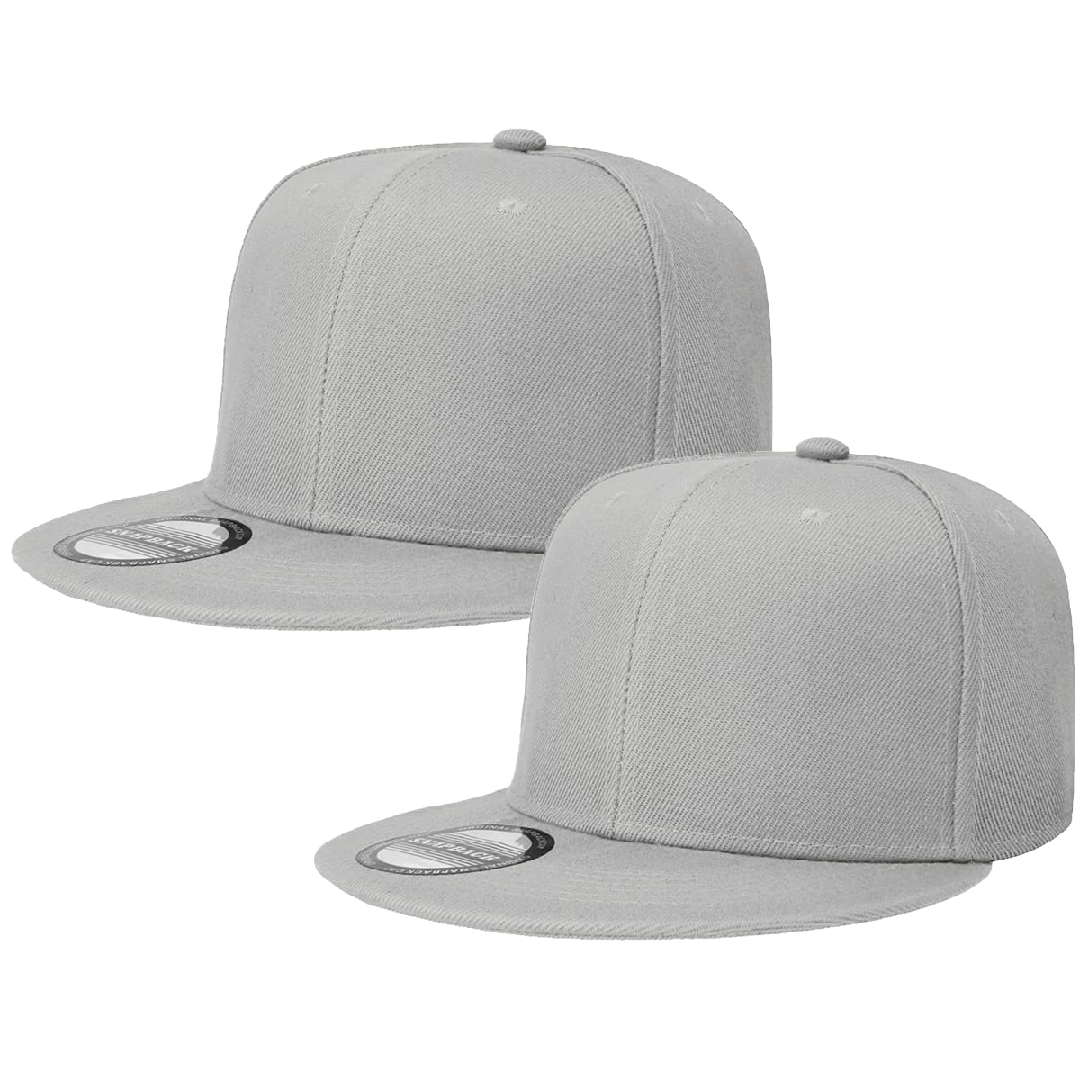 Classic Snapback Hat Cap Hip Hop Style Flat Bill Blank Solid Color Adjustable Size