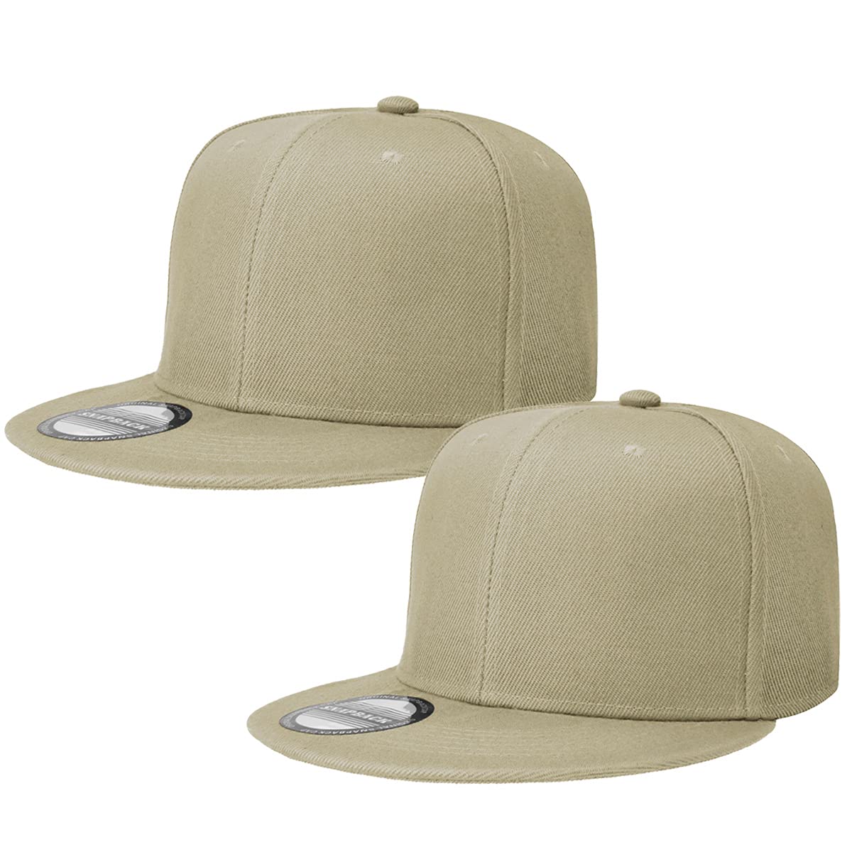 Classic Snapback Hat Cap Hip Hop Style Flat Bill Blank Solid Color Adjustable Size