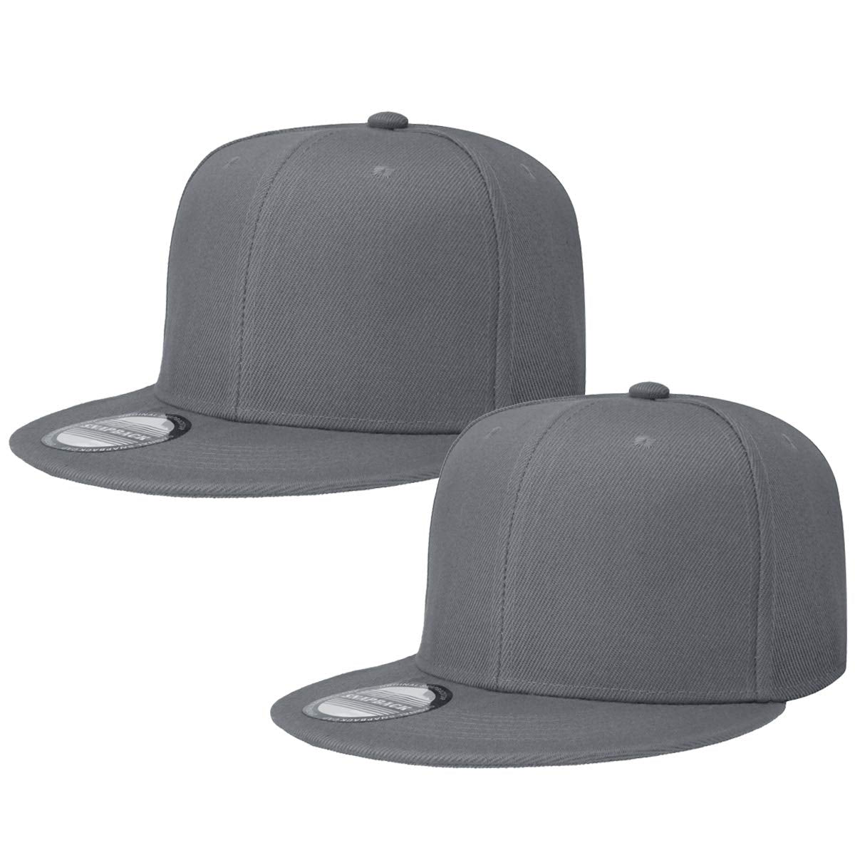 Classic Snapback Hat Cap Hip Hop Style Flat Bill Blank Solid Color Adjustable Size