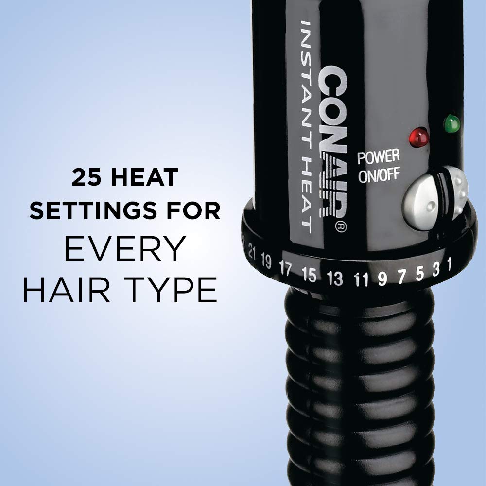 Conair Instant Heat Curling Iron Brush, 3/4-Inch Barrel - For Use On Short Hair