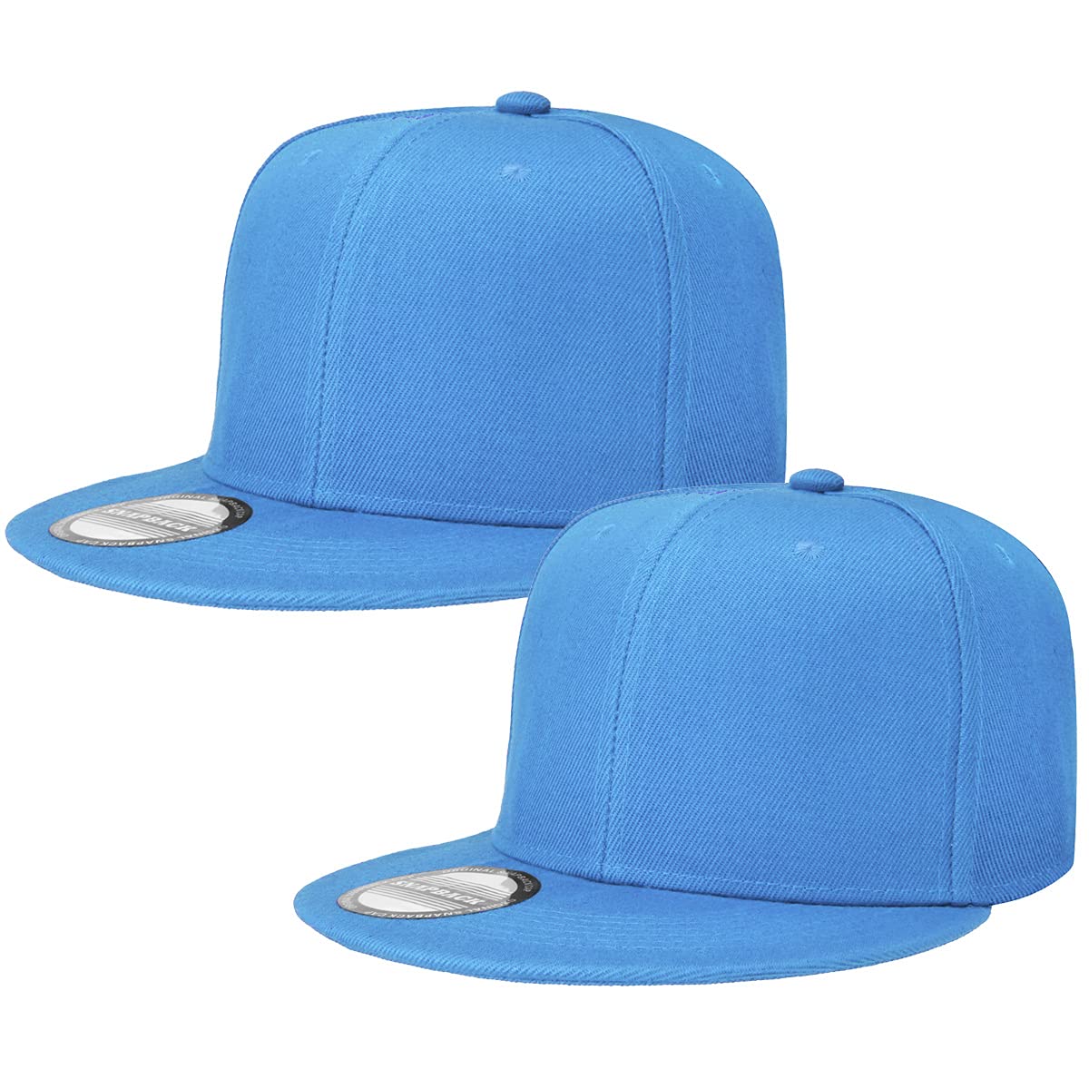 Classic Snapback Hat Cap Hip Hop Style Flat Bill Blank Solid Color Adjustable Size