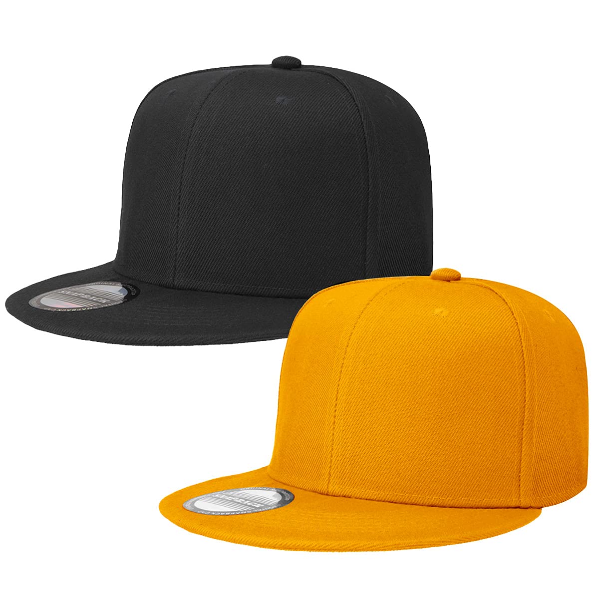 Classic Snapback Hat Cap Hip Hop Style Flat Bill Blank Solid Color Adjustable Size