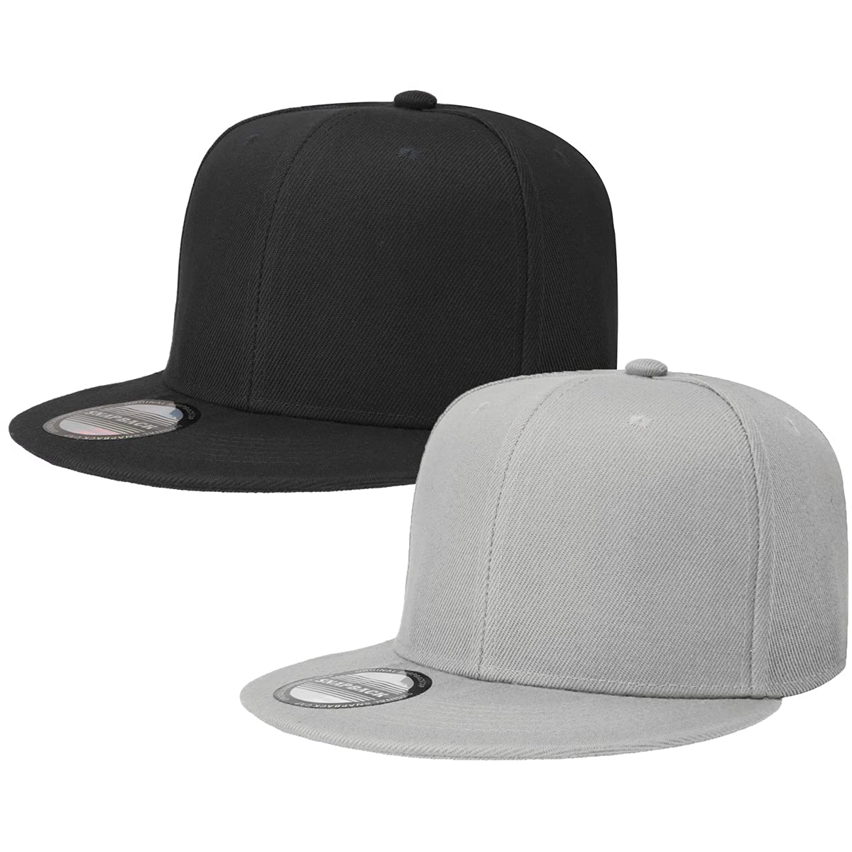 Classic Snapback Hat Cap Hip Hop Style Flat Bill Blank Solid Color Adjustable Size