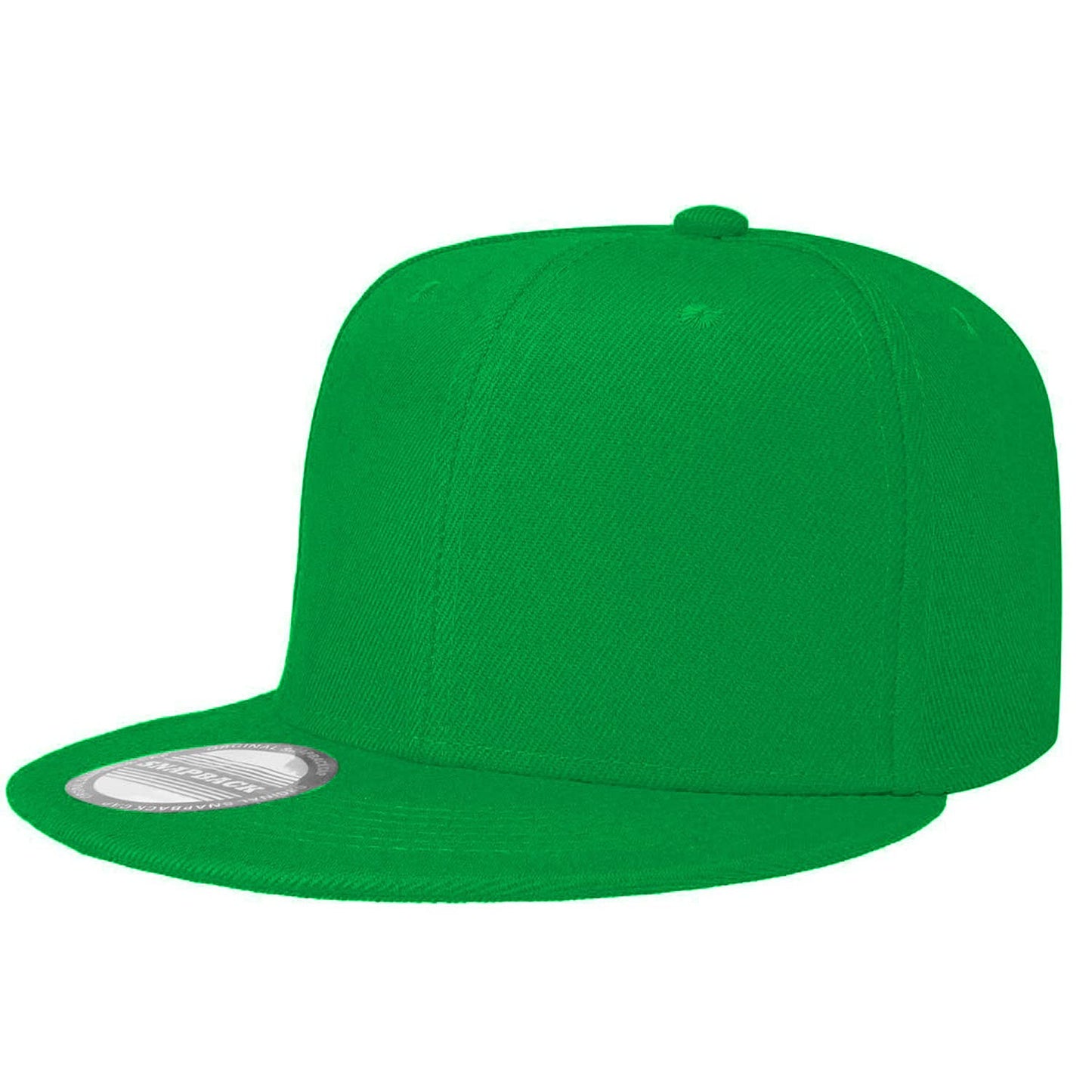 Classic Snapback Hat Cap Hip Hop Style Flat Bill Blank Solid Color Adjustable Size