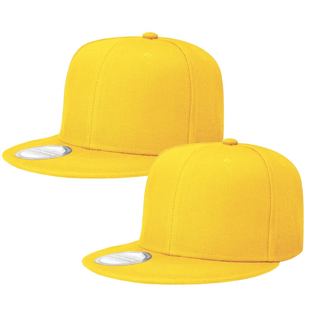 Classic Snapback Hat Cap Hip Hop Style Flat Bill Blank Solid Color Adjustable Size