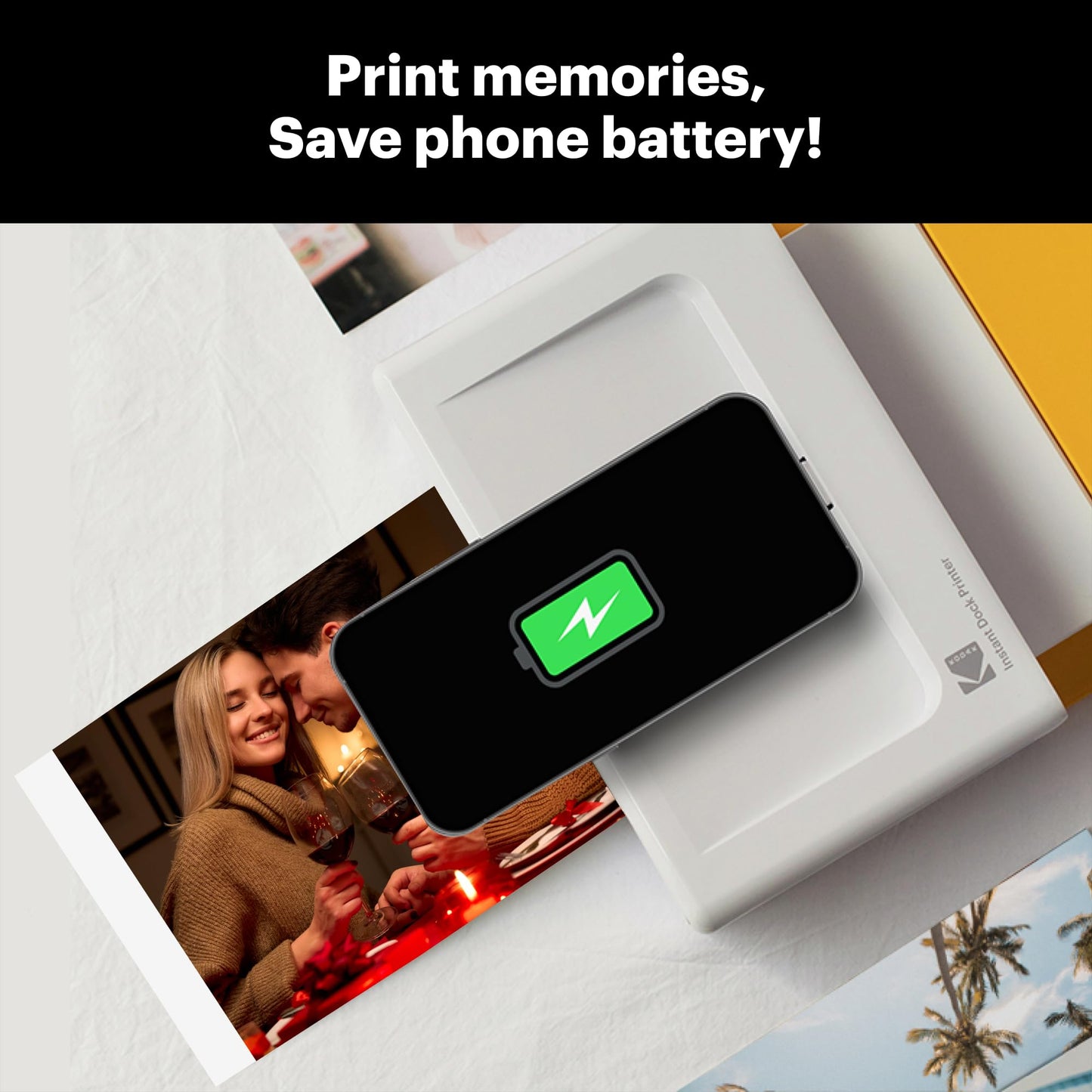 KODAK Dock Plus 4PASS Instant Photo Printer (4x6 inches) + 10 Sheets