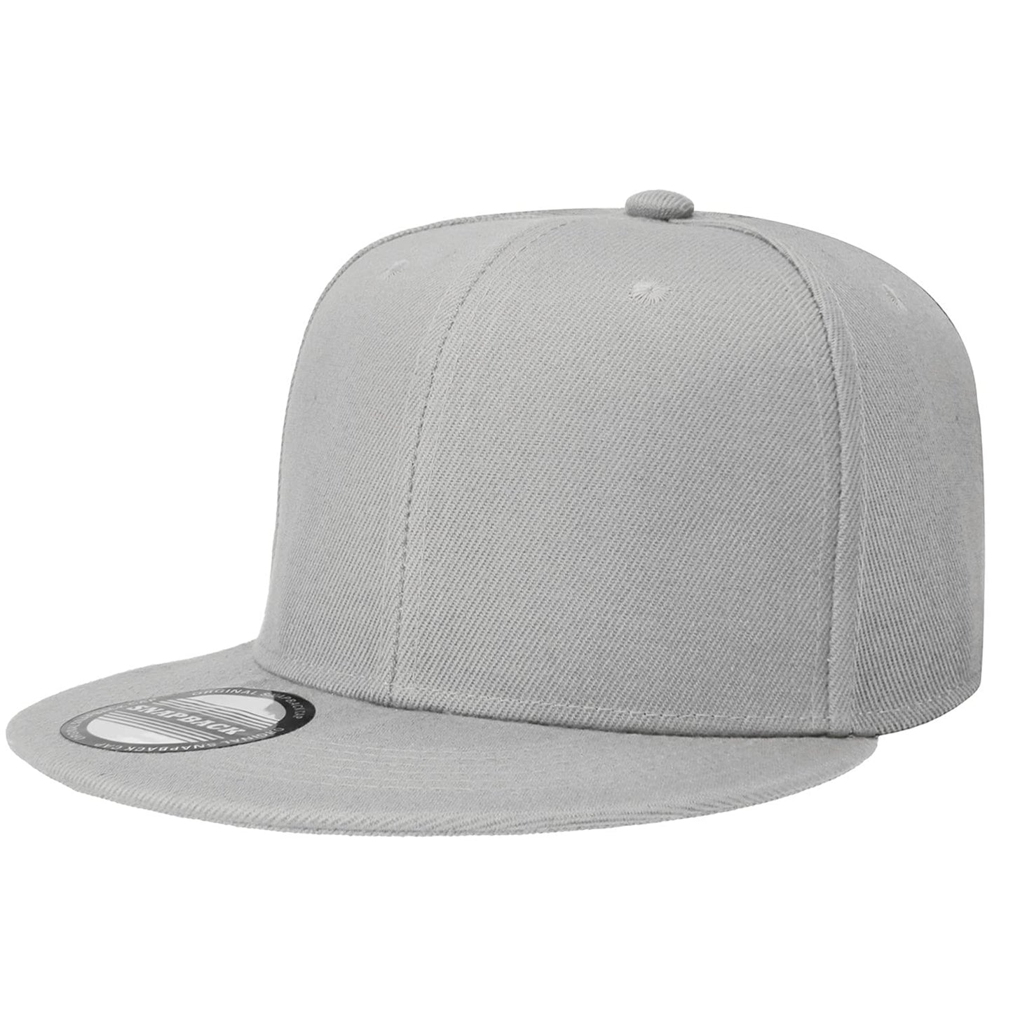 Classic Snapback Hat Cap Hip Hop Style Flat Bill Blank Solid Color Adjustable Size