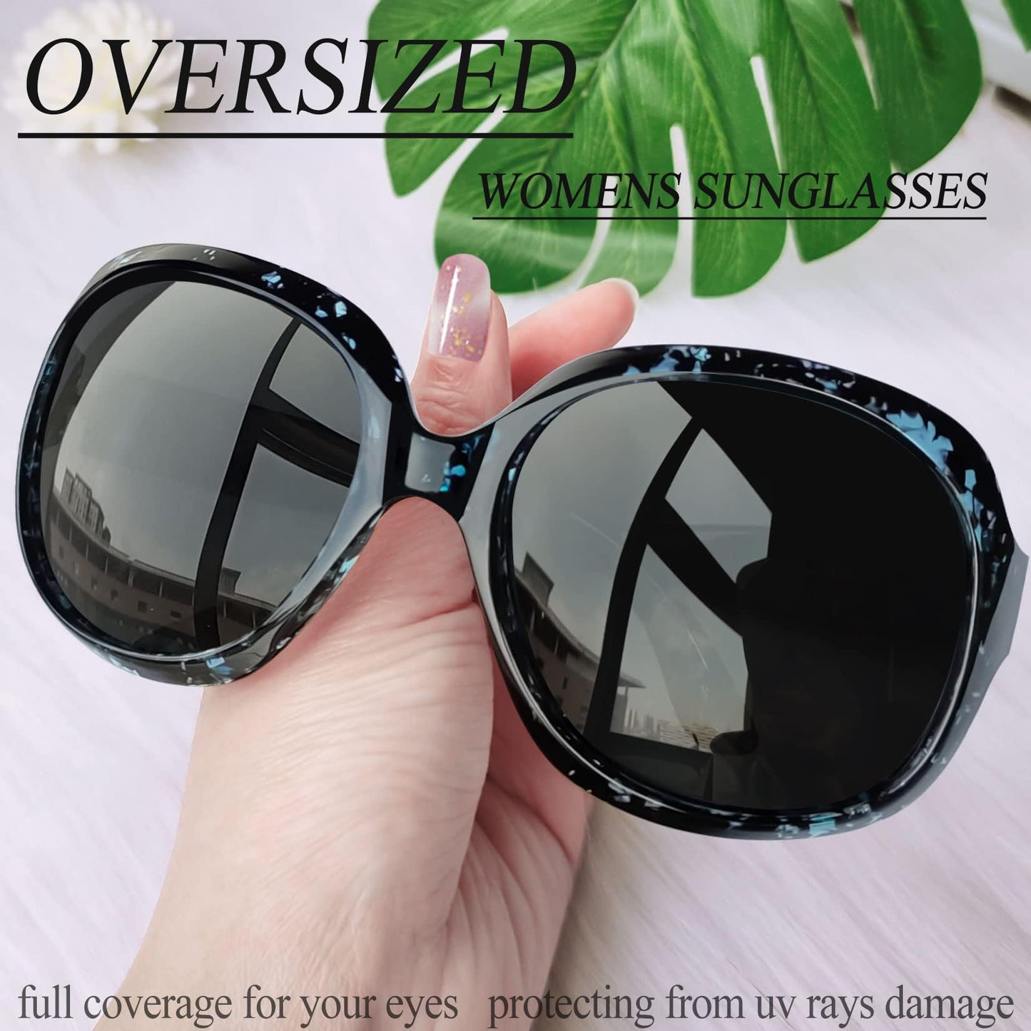 Joopin Oversized Sunglasses Womens Trendy Polarized Large Driving Sun Glasses Ladies UV Protective Big Sunnies Shades