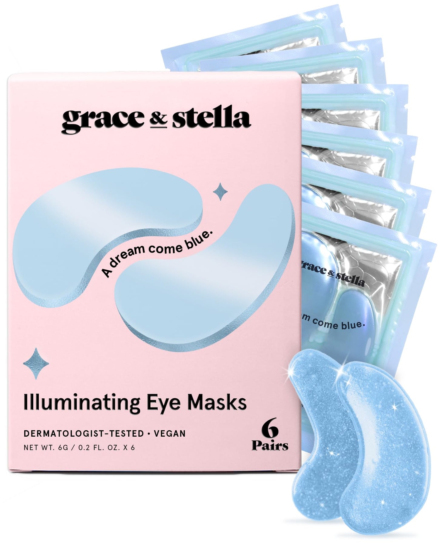 grace & stella Under Eye Mask - Gifts for Women - Reduce Dark Circles, Puffy Eyes, Undereye Bags, Wrinkles - Gel Under Eye Patches - Bridesmaid Gifts - Vegan Self Care (24 Pairs, Gold)