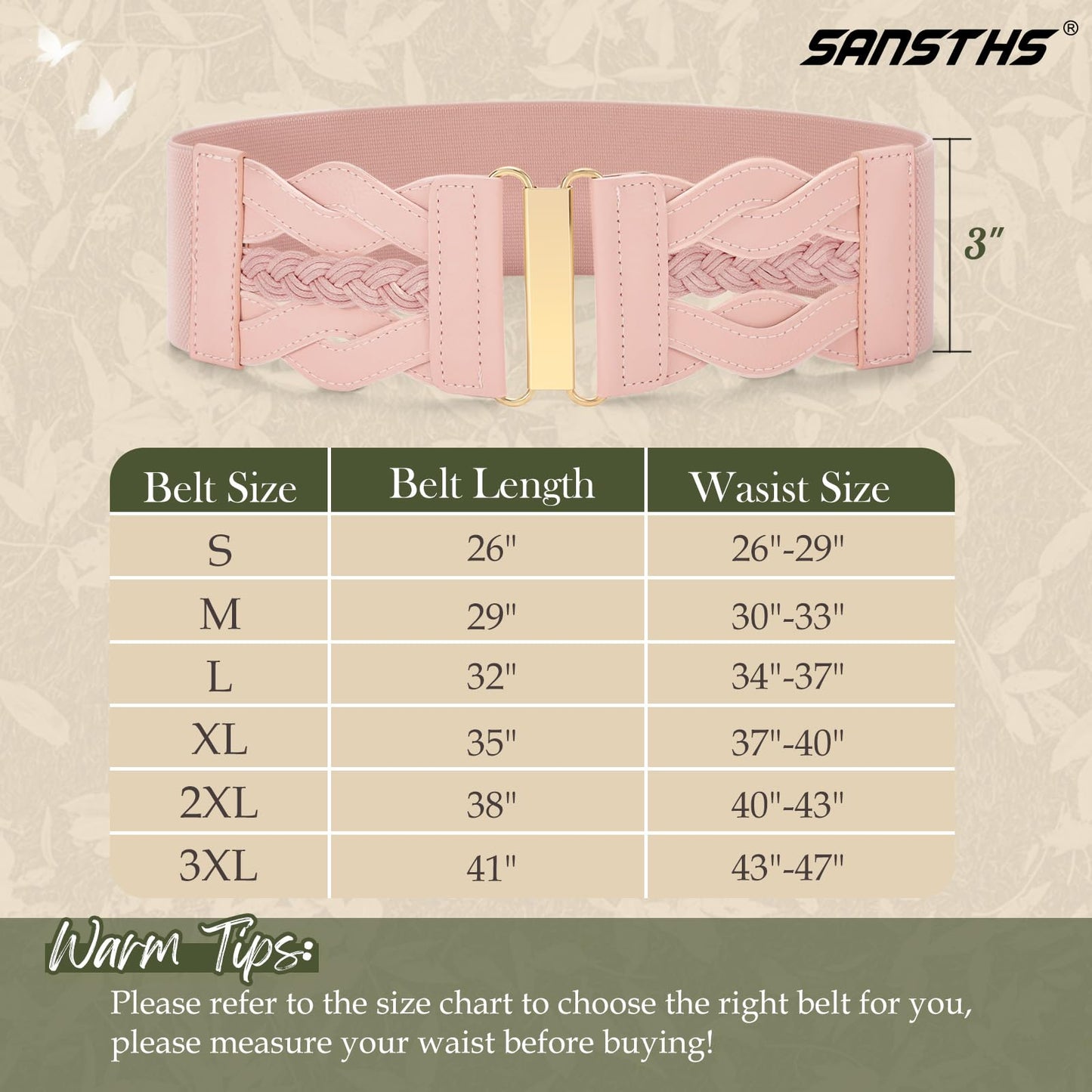 SANSTHS Vintage Stretchy Belt for Women, Womens Wide Elastic Belts for Dresses Coats, Fashion Womens Belts with Gold Buckle