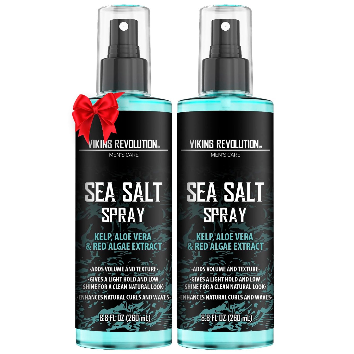 Viking Revolution Sea Salt Spray for Hair Men - Hair Texturizing Spray with Kelp, Aloe Vera and Red Algae Extract - Surf Spray to Add Volume and Texture Sea Salt Spray for Men Beach Hair Spray - 8.8oz