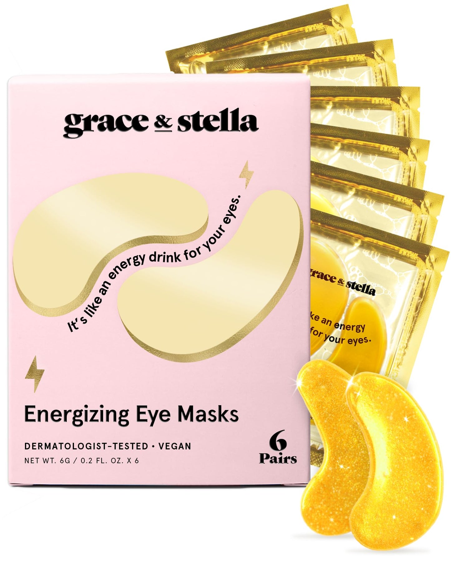 grace & stella Under Eye Mask - Gifts for Women - Reduce Dark Circles, Puffy Eyes, Undereye Bags, Wrinkles - Gel Under Eye Patches - Bridesmaid Gifts - Vegan Self Care (24 Pairs, Gold)