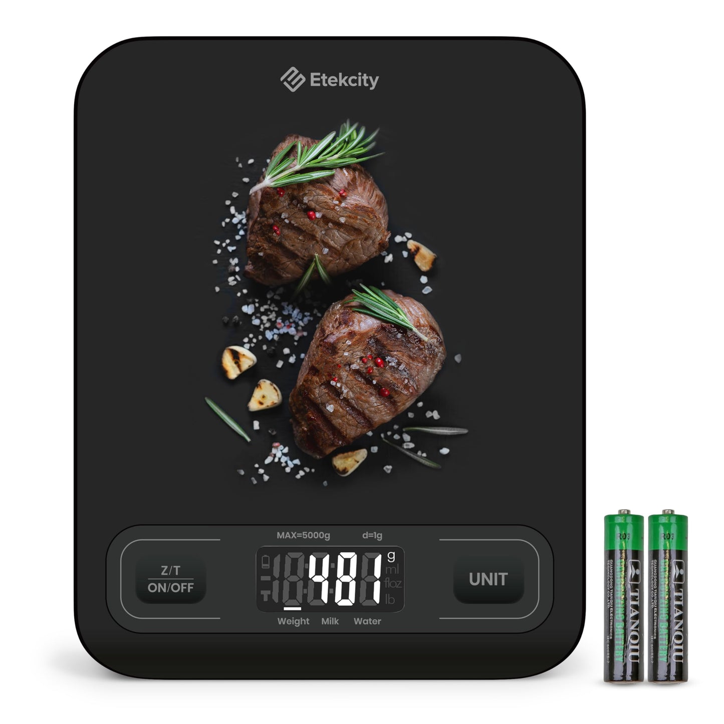 Etekcity Food Kitchen Scale, Digital Grams and Ounces for Weight Loss, Baking, Cooking, Keto and Meal Prep, LCD Display, Medium, 304 Stainless Steel