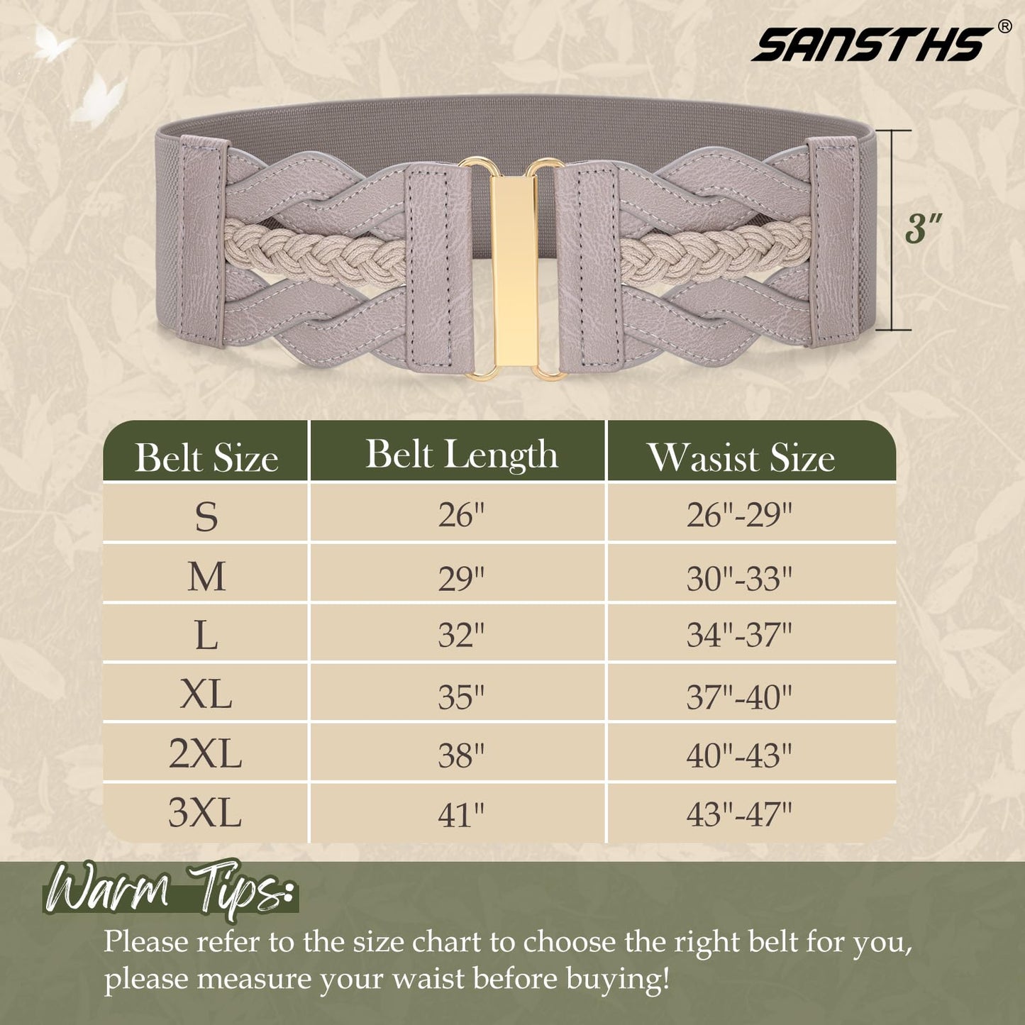 SANSTHS Vintage Stretchy Belt for Women, Womens Wide Elastic Belts for Dresses Coats, Fashion Womens Belts with Gold Buckle