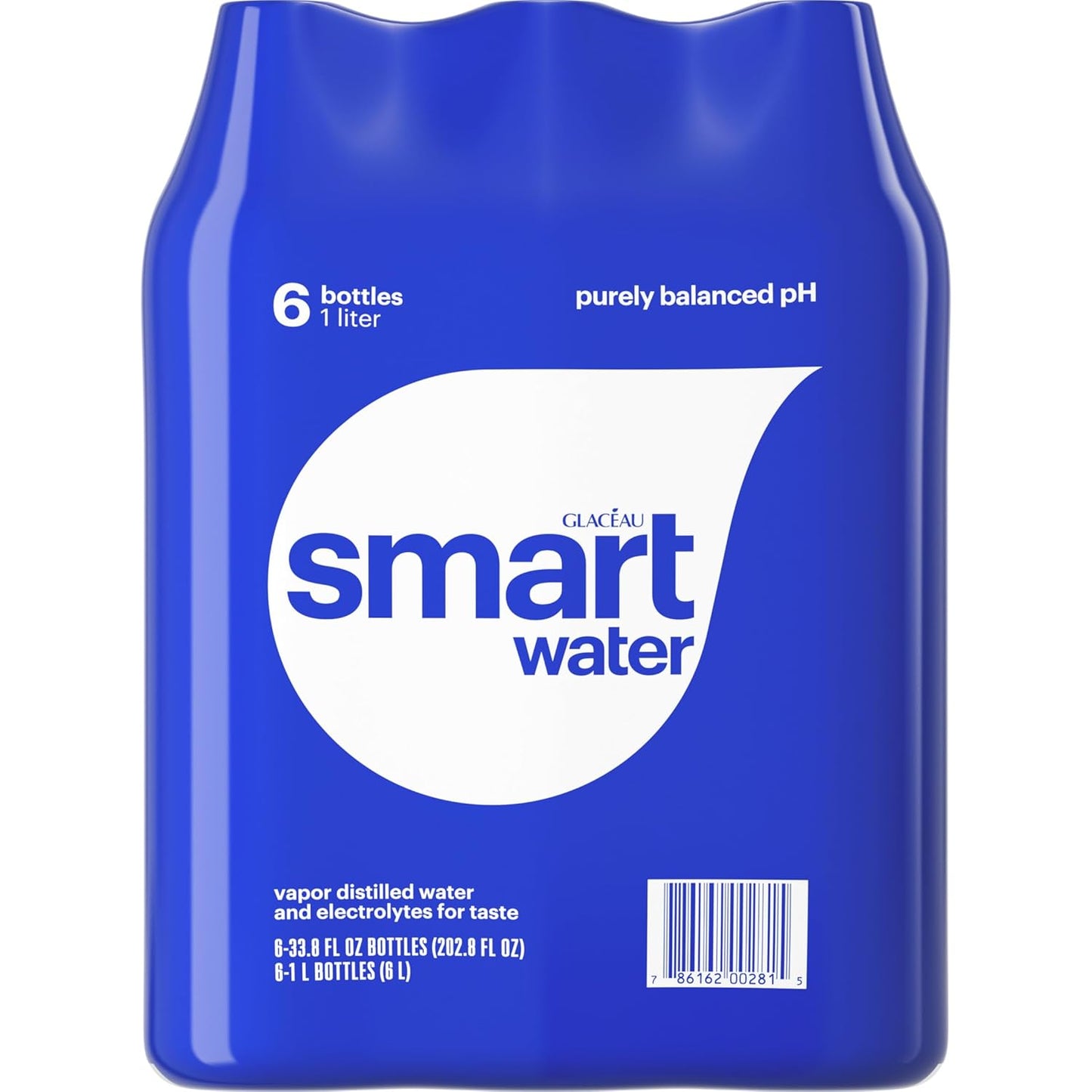 Smartwater Packaged Drinking Water, 33.8 Fl Oz (pack of 6)