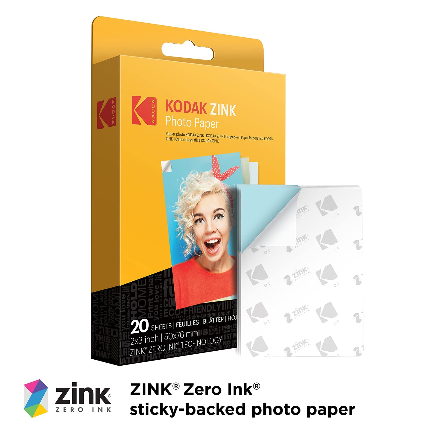 KODAK Smile+ 2-in-1 Digital Instant Print Camera & Wireless Bluetooth Photo Printer - 10MP, Special-Effect Rotating Lens, Zink 2x3” Sticky-Back Photos, Print via Fun App from Smart Devices - Fuchsia