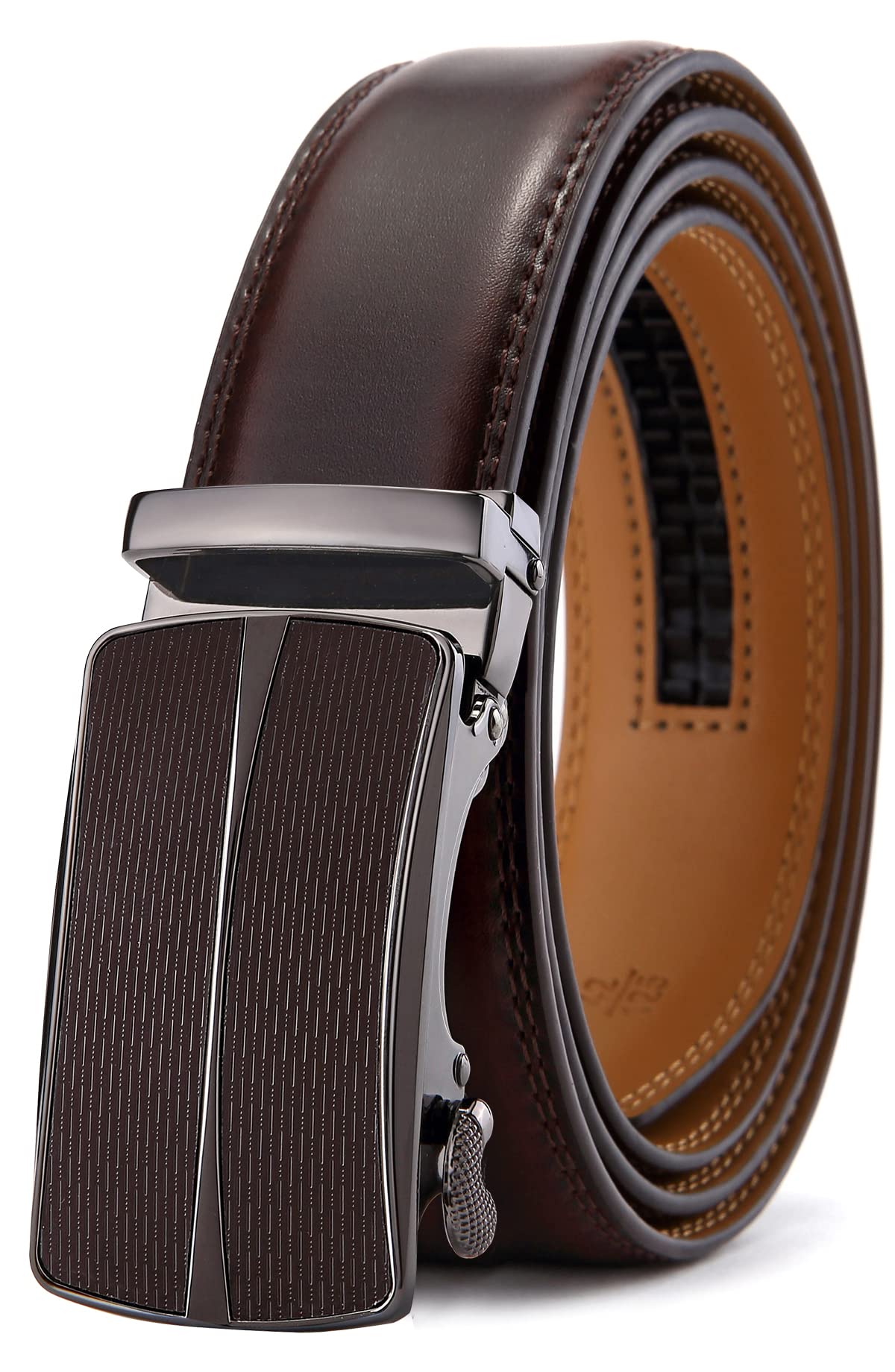 BULLIANT Men's Belt,Slide Ratchet Belt For Gift Men Dress Pant Shirt Oxfords,Trim To Fit