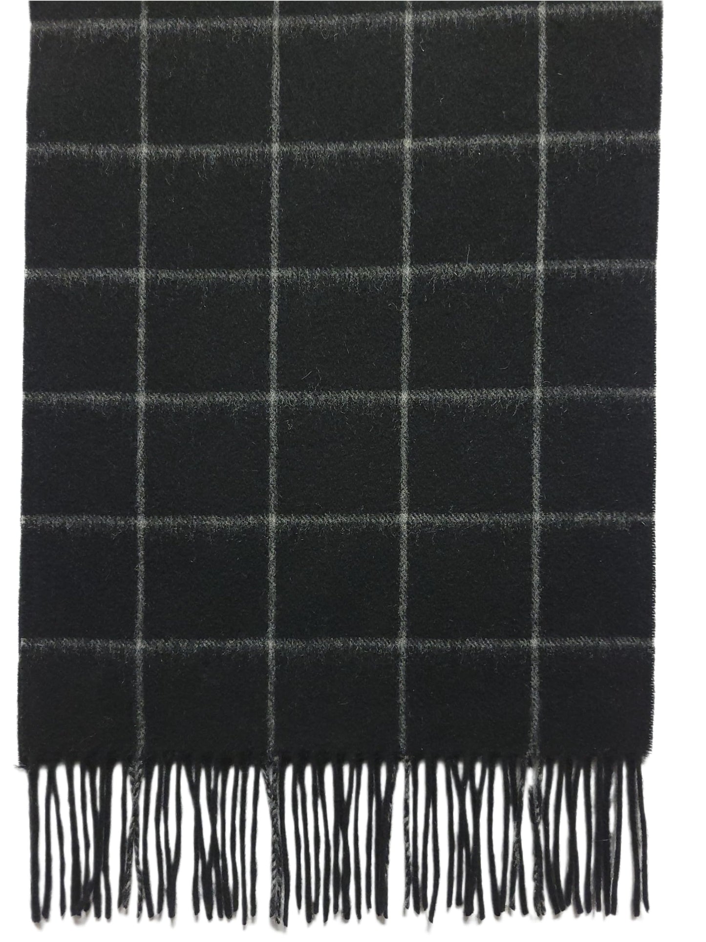 Cashmere Luxe Cashmere Blend Windowpane Woven Scarf