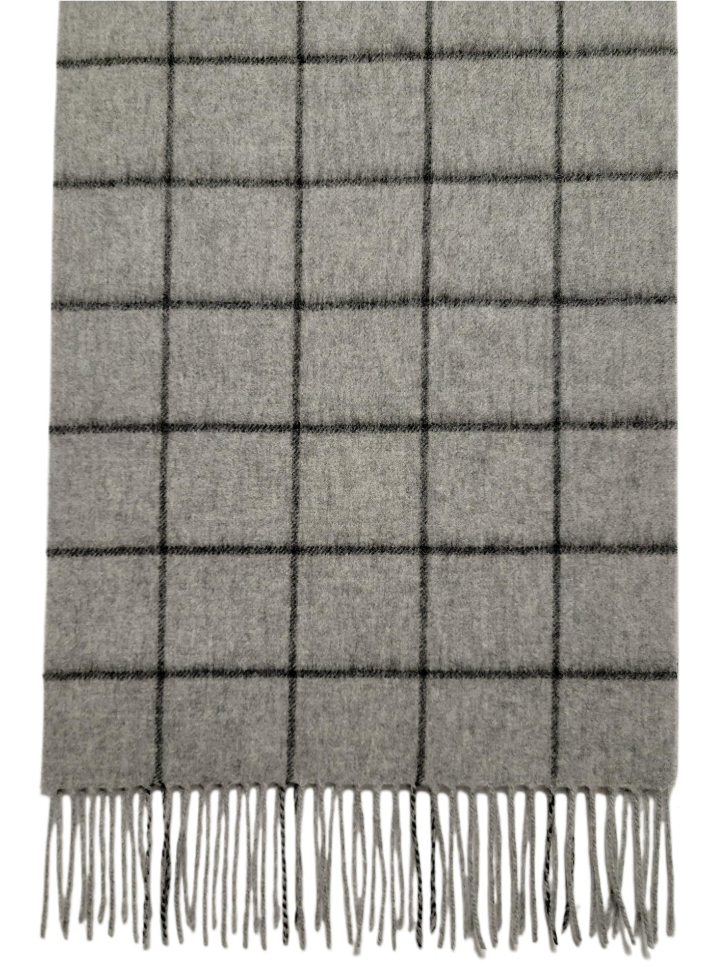 Cashmere Luxe Cashmere Blend Windowpane Woven Scarf