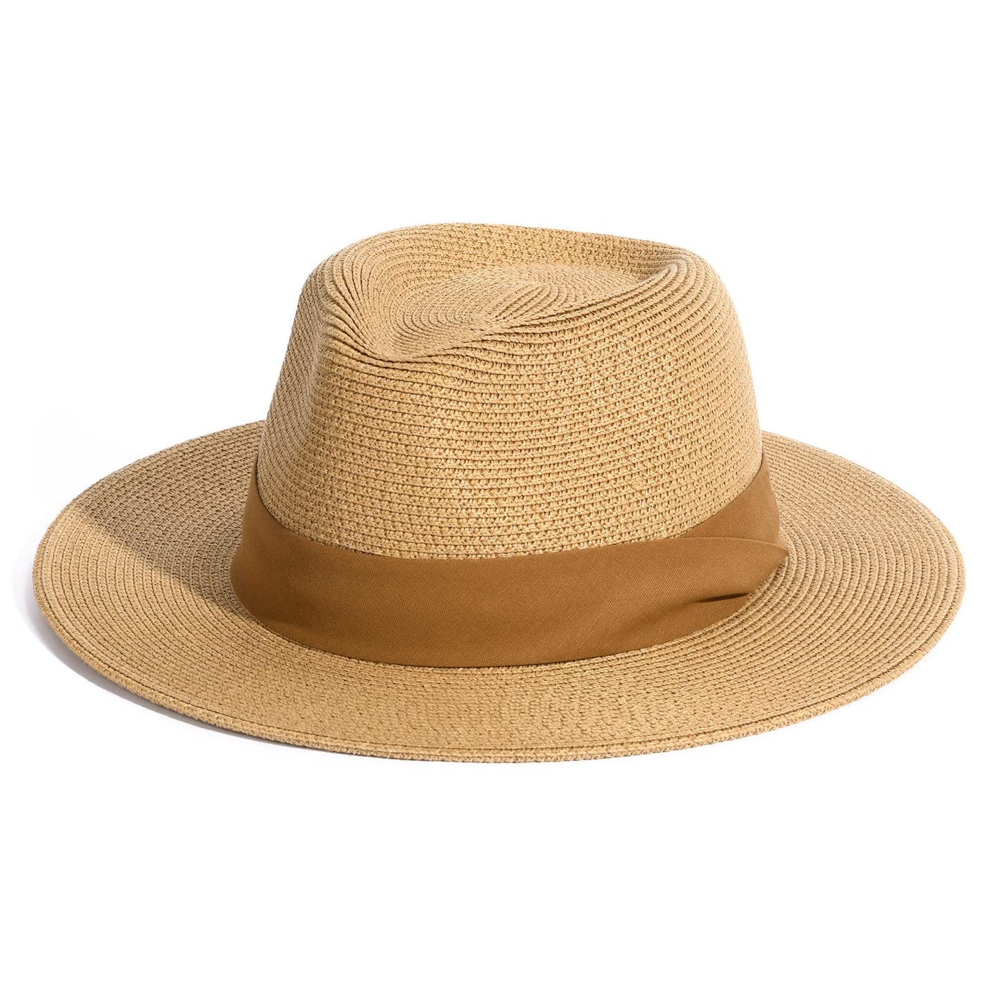 FURTALK Womens Mens Wide Brim Straw Panama Hat Fedora Summer Beach Sun Hat UPF Straw Hat for Women