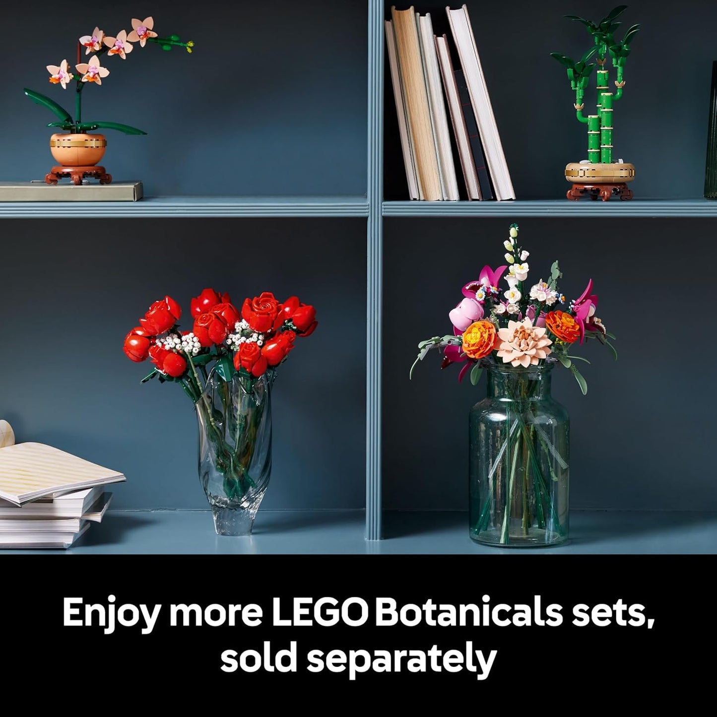 LEGO Botanicals Pretty Pink Flower Bouquet Building Sets for Adults - Artificial Flowers for Home Decor, Centerpieces for Tables - Gift for Valentines Day for Her & Him - 10342