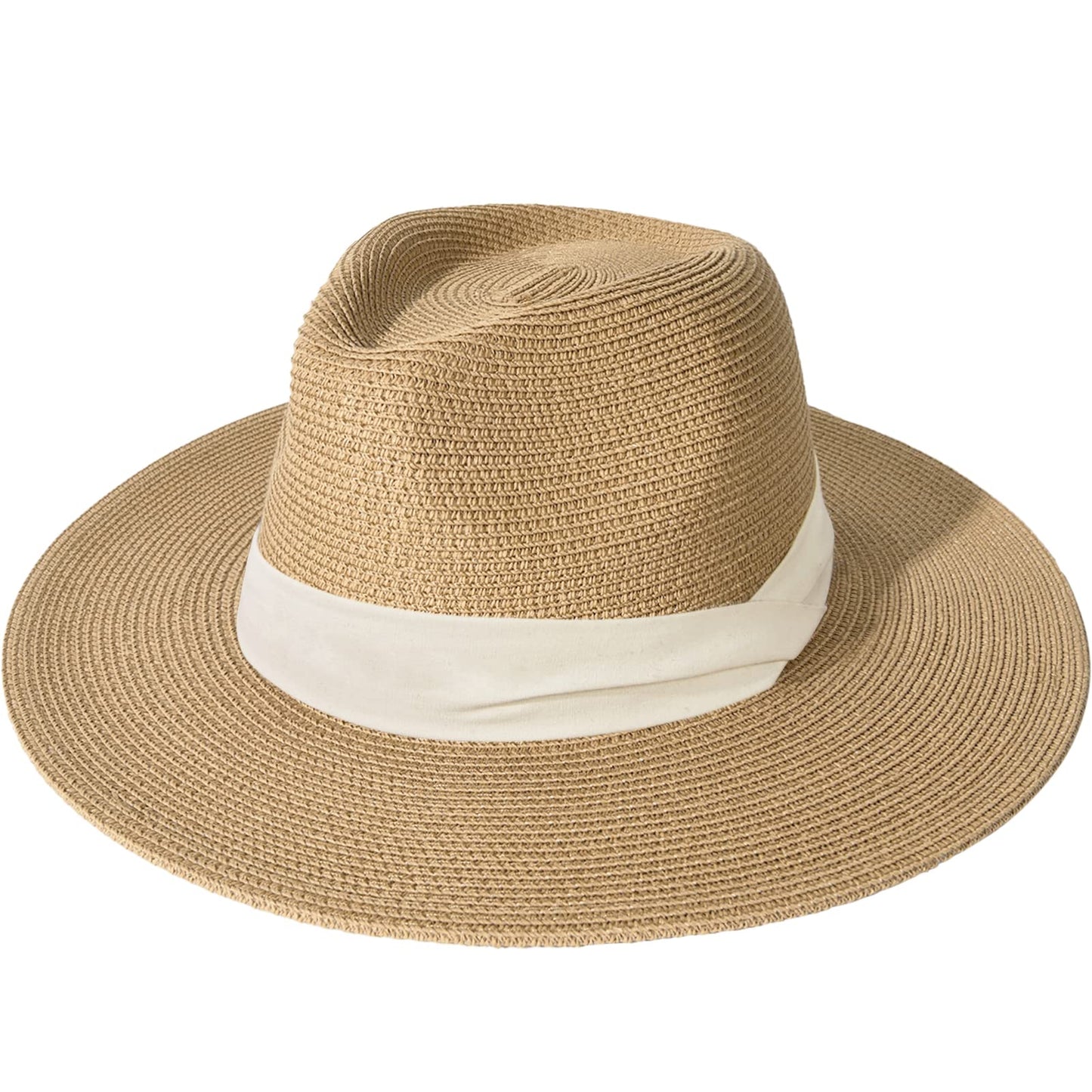 FURTALK Womens Mens Wide Brim Straw Panama Hat Fedora Summer Beach Sun Hat UPF Straw Hat for Women