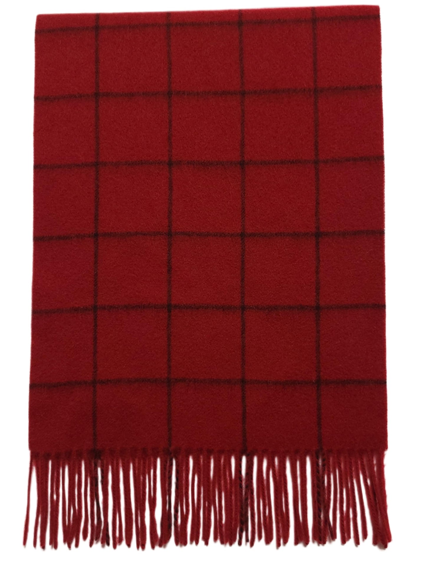 Cashmere Luxe Cashmere Blend Windowpane Woven Scarf