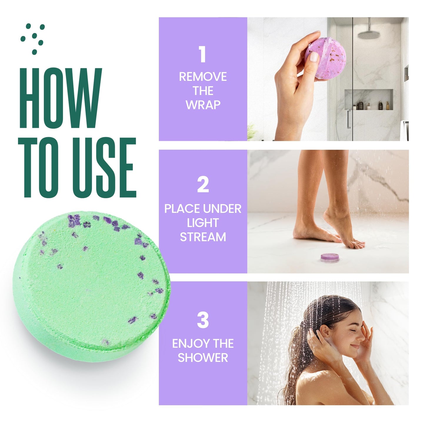 Cleverfy Shower Steamers for Aromatherapy - Purple Box of 6 Shower Bombs