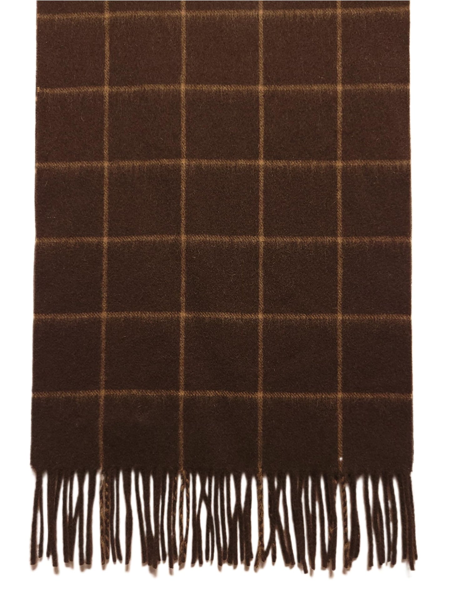 Cashmere Luxe Cashmere Blend Windowpane Woven Scarf